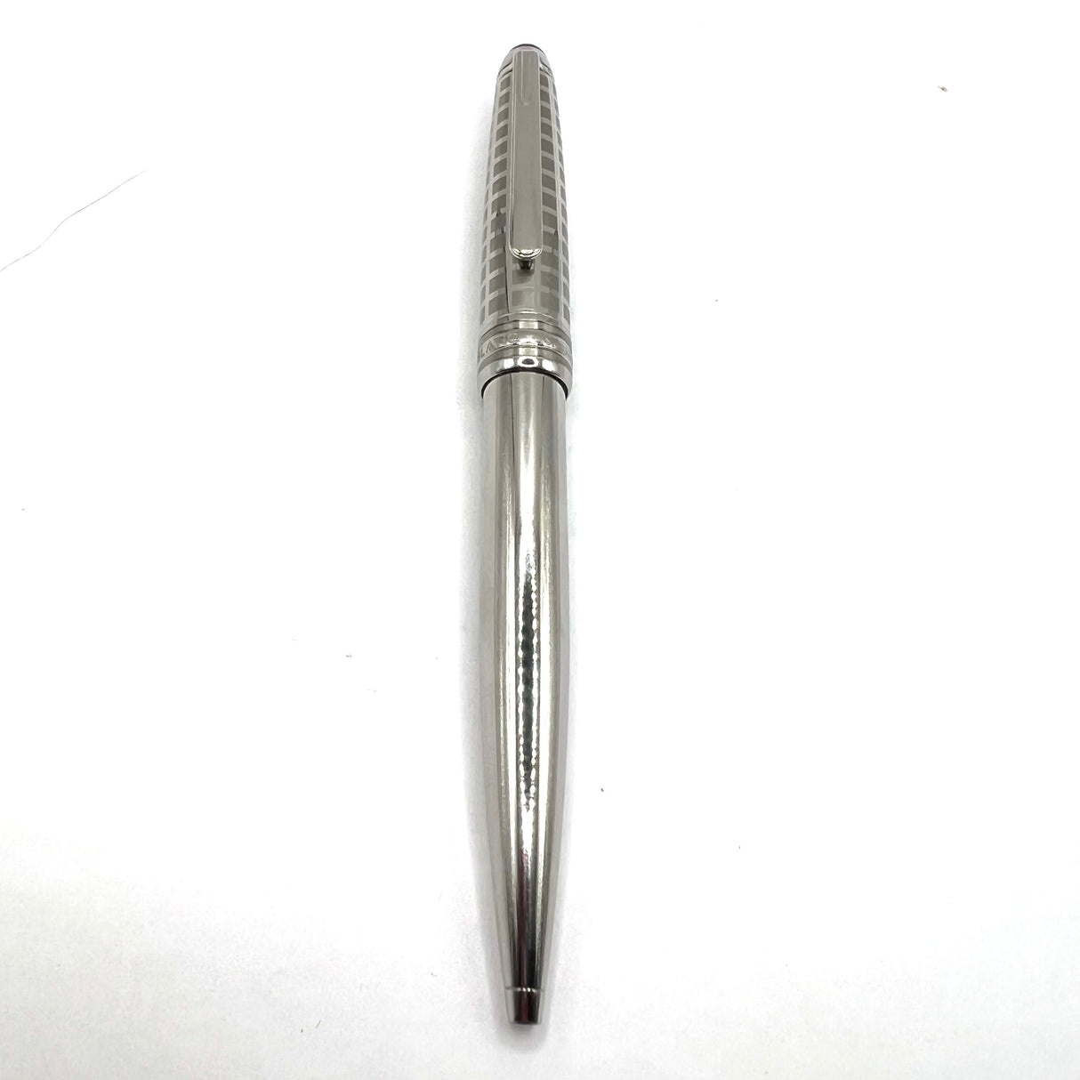 Montblanc Meisterstuck Solitaire Stainless Steel II 164 Ballpoint Pen - Laser Engraved Cap (Copy)