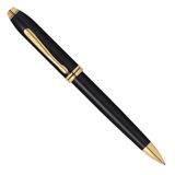 Cross Townsend® Black Lacquer with 23 KT Gold-Plated Trim Ballpoint Pen
