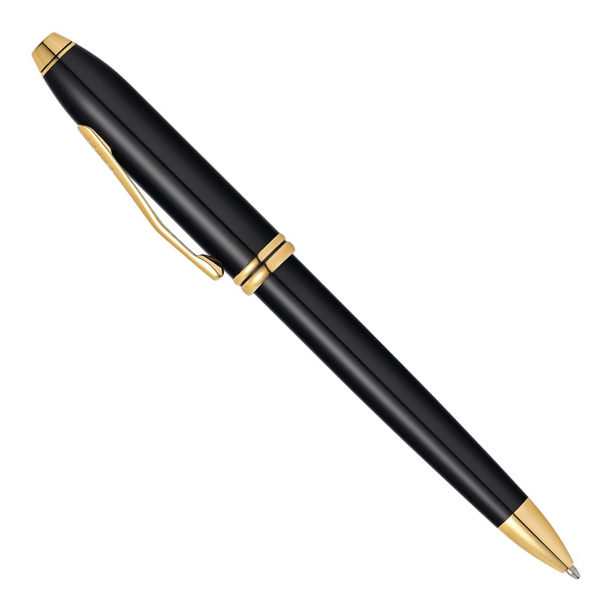 Cross Townsend® Black Lacquer with 23 KT Gold-Plated Trim Ballpoint Pen