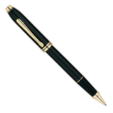 Cross Townsend® Black Lacquer with 23 KT Gold-Plated Trim Selectip Rollerball Pen