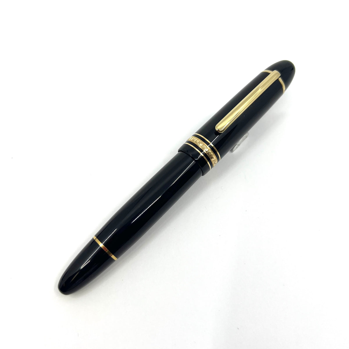 Montblanc Black Meisterstuck #149 Fountain Pen-Broad Oblique (Profile Of Left Foot) 18kt Gold Nib