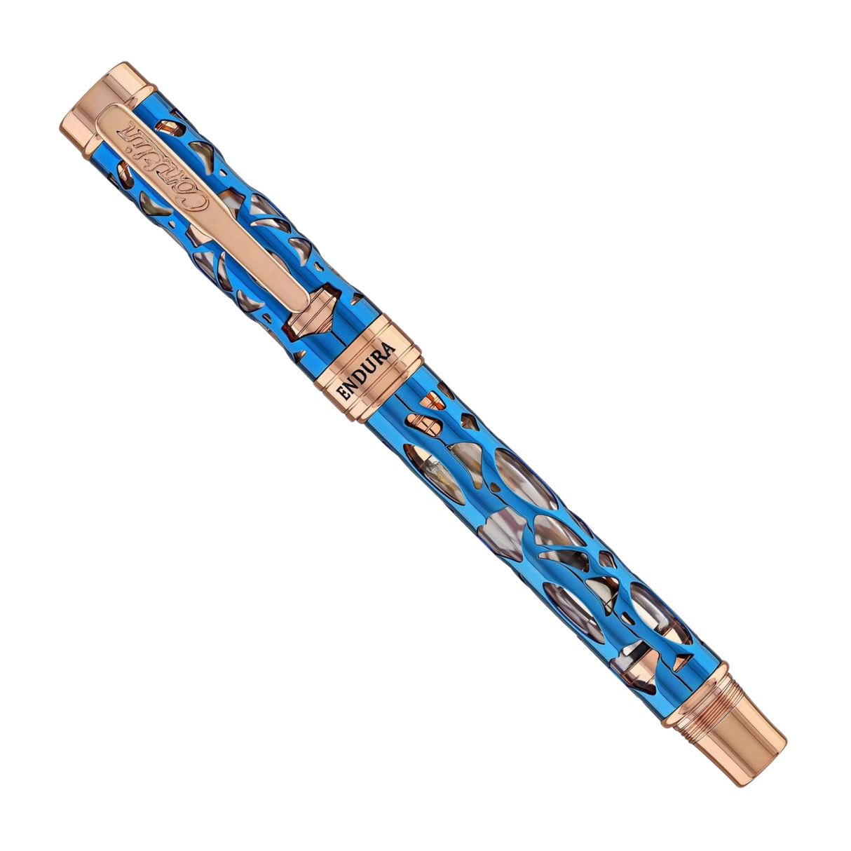 Conklin Endura Deco Crest Demo Blue Rosegold Rollerball