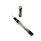 Montegrappa Privilege 8-Sided Sterling Silver Mid-Size Fountain Pen-Medium 18kt Gold Nib