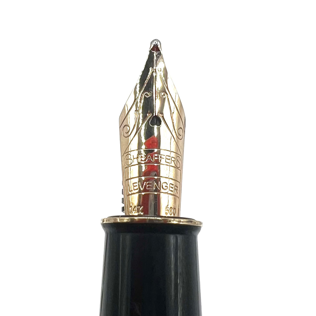 Sheaffer for Levenger Grande Royal Palladium Connaisseur Fountain  Pen -  Broad 14kt Gold Nib