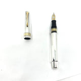 OMAS Sterling Silver Facetted Large Paragon Limited Edition Fountain Pen -  Fine 18kt Gold Nib