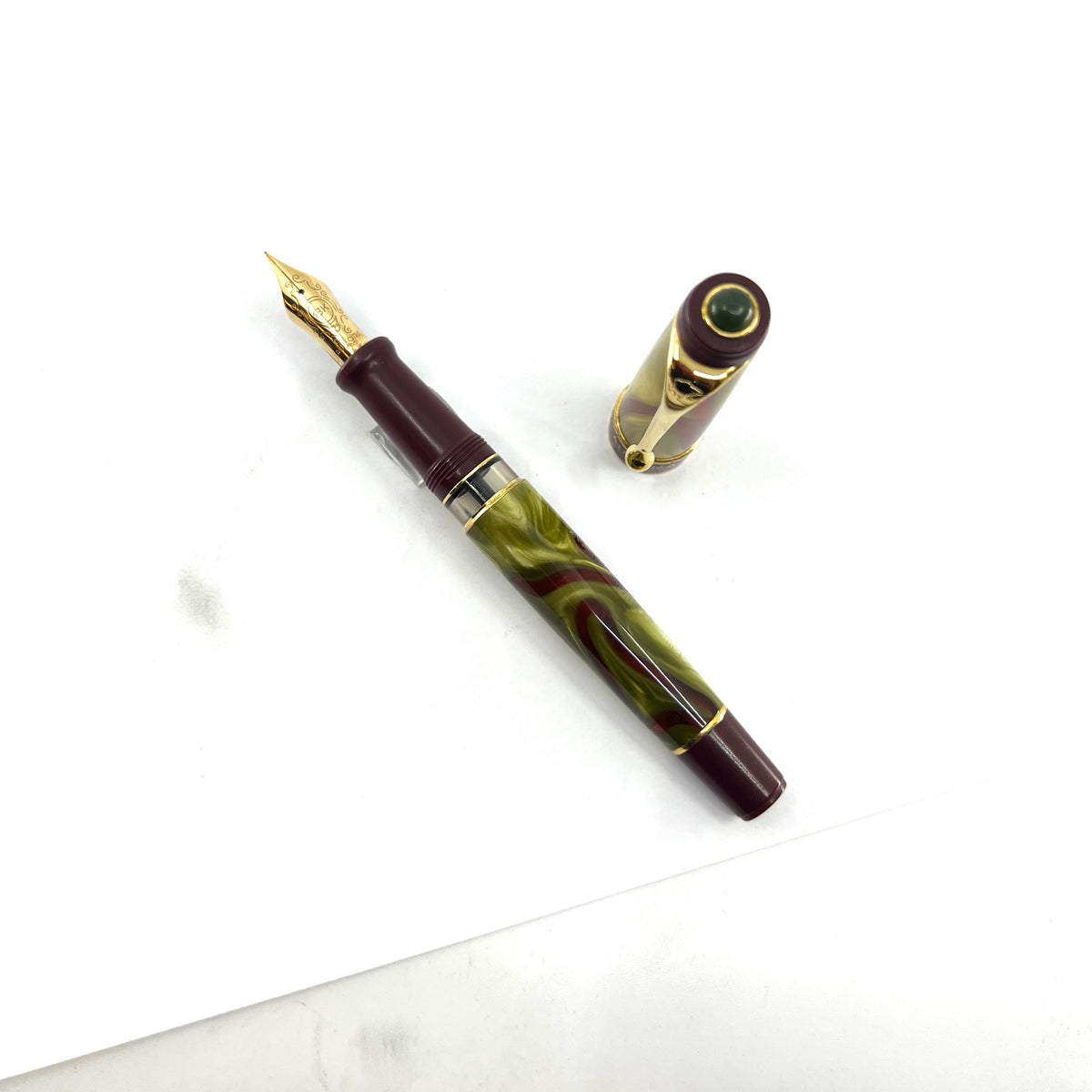 Aurora Oceania Limited Edition Optima Fountain Pen #4185  - Fine 18kt Rose Gold Nib