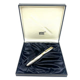 Montblanc LeGrand Solitaire #146 Sterling Silver Pinstriped Fountain Pen - Medium 18kt Gold Nib