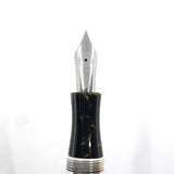 Signum (Italy) Marbleized Brown Fountain Pen - Broad 18kt Gold Nib