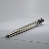 Montegrappa Ballpoint Pen with Dark Blue Cap & Sterling Silver Barrel and Trim