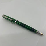 ChronoSwiss RARE Styloscope Green Transparent Limited Edition of 1000 Fountain Pens (M800 Size) Made by Pelikan - Medium 18kt Gold  Nib  with Additional OB 18kt Nib!! - All Original Packaging
