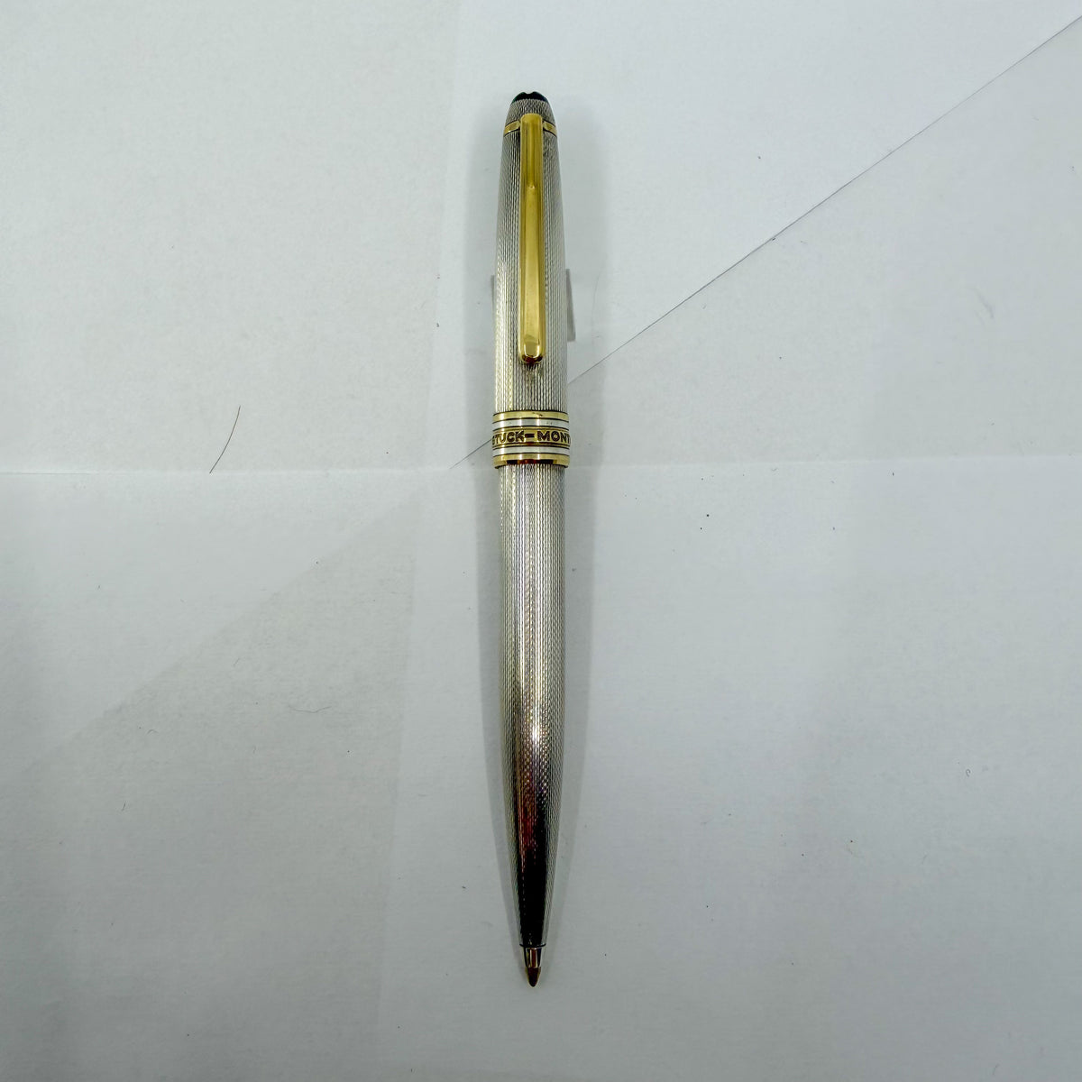Montblanc Solitaire Sterling Silver Barleycorn Classique 164 Ballpoint Pen