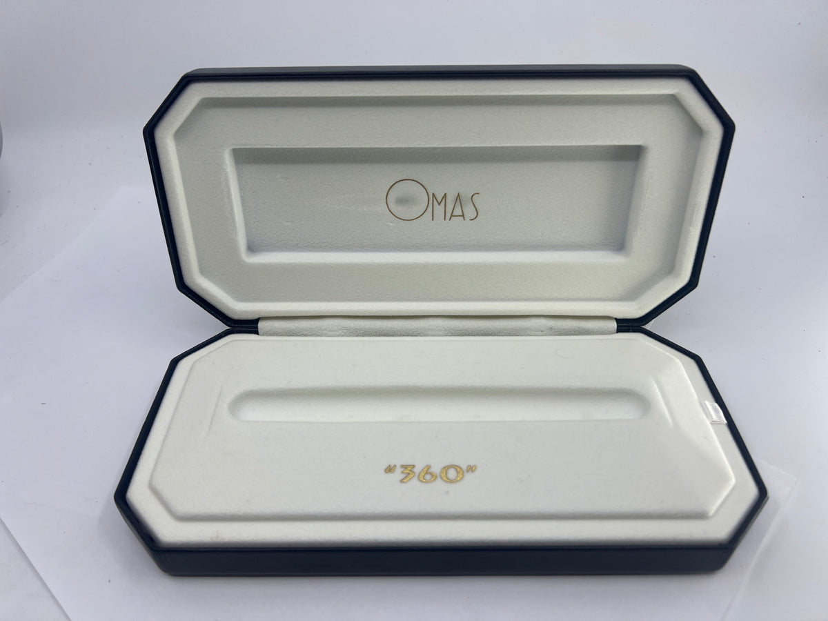 OMAS Oversized Blue/Black #360 Triangulated Fountain Pen - Broad 18kt Gold Nib