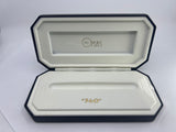 OMAS Oversized Blue/Black #360 Triangulated Fountain Pen - Broad 18kt Gold Nib