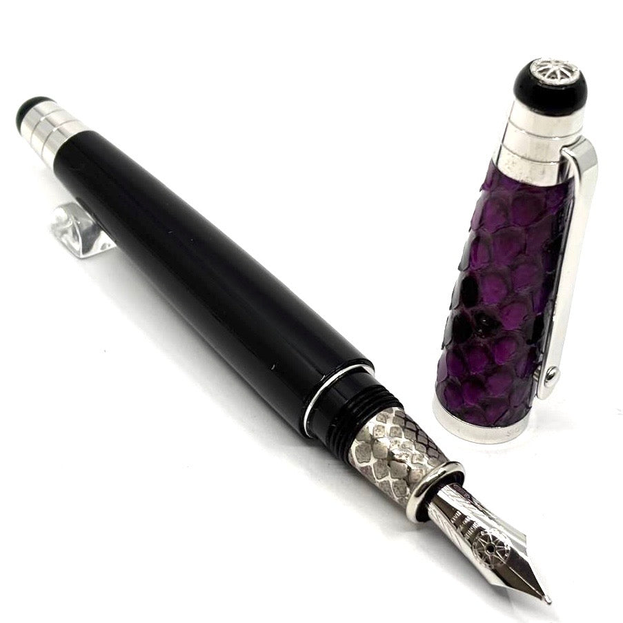 Signum (Italy) Python - Variegated Purple Python Skin Fountain  Pen