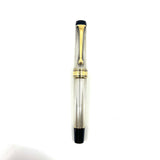Aurora Optima Full Sterling Silver Barleycorn Fountain Pen - Fine 14kt Gold Nib