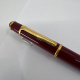 Cartier Diabolo Bordeaux Red  Ballpoint Pen - Gold-Plated Trim - Very Scarce in Bordeaux!