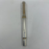 Waterman Man 100 Full Covered Sterling Silver Fountain Pen - Smooth Pattern - Fine 18kt Gold Nib - Scarce!