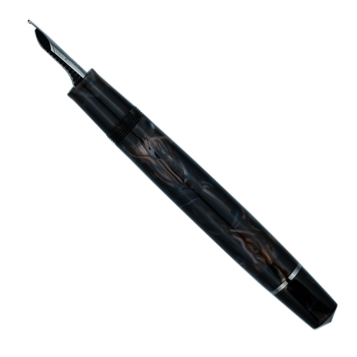 OMAS Bologna Fountain Pen Galassia Ruthenium Trim