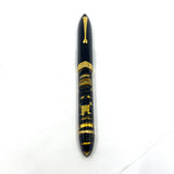 ASC - ARMANDO SIMONI CLUB  Oversized Triangolo Black Lucens Celluloid Limited Edition 3-Sided Fountain Pen - Magic Flex Large #8 Size Medium 14kt Gold Nib