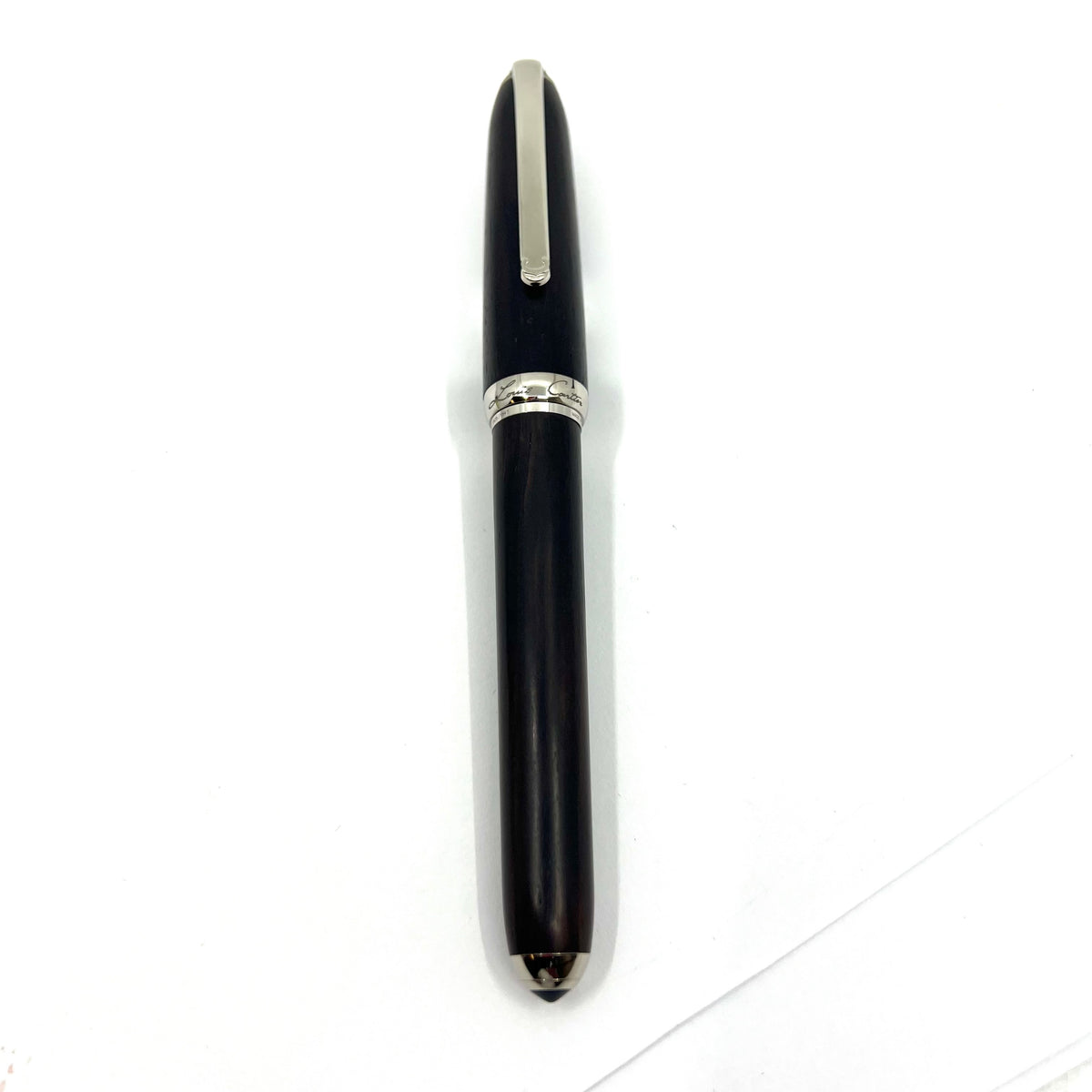 Louis Cartier Dandy Ebony Wood Body - Limited Edition  Fountain Pen - Fine 18kt Gold Nib