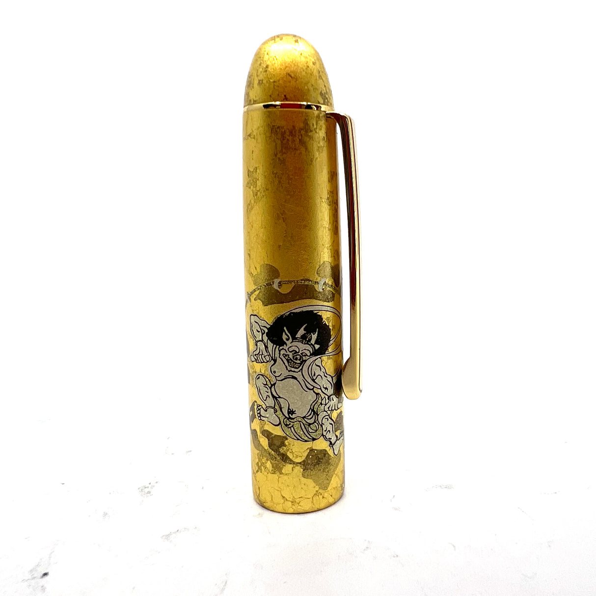 Platinum Gold Leaf Fujin Raijin  (Wind God & Thunder God) Fountain Pen
