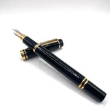 Waterman Man 100 Black Lacquered Fountain Pen - Fine 18kt Gold Nib