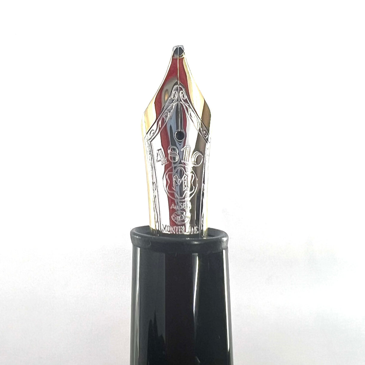 Montblanc Black Meisterstuck #146 LeGrand Fountain Pen -  Double Broad Oblique 14kt Gold Nib