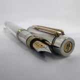 Waterman Man 100 Full Covered Sterling Silver Fountain Pen - Smooth Pattern - Fine 18kt Gold Nib - Scarce!