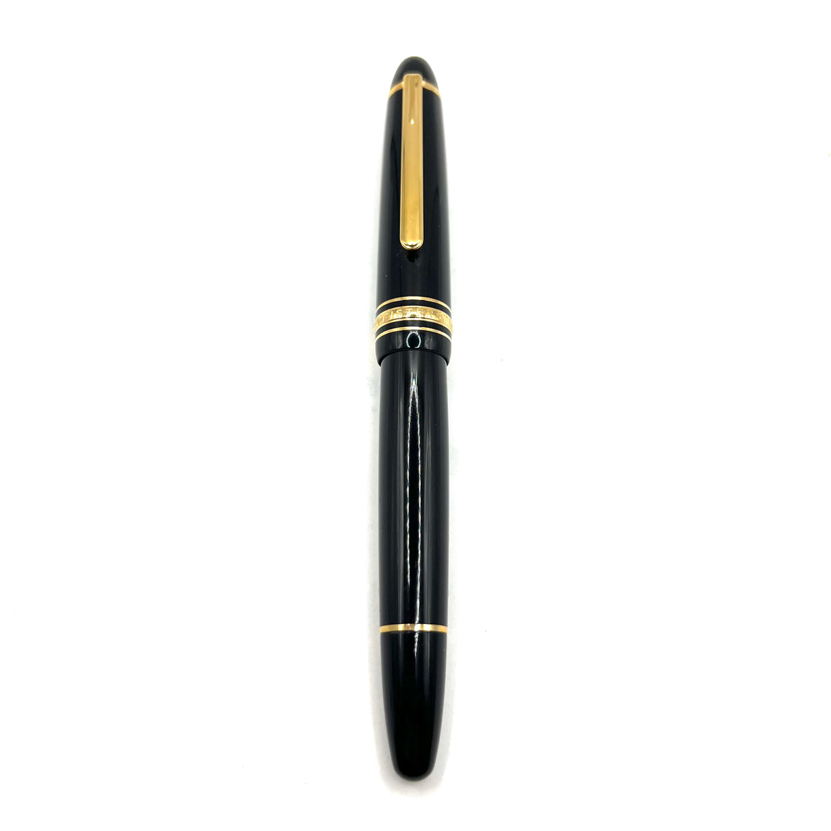 Montblanc #146 Black Resin LeGrand Meisterstuck Fountain Pen - Semi-Flex Double Broad Stub-like 18kt Gold Nib