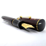 Wahl-Eversharp Decoband Rosewood Ebonite Fountain Pen -  Medium 14kt Gold Nib