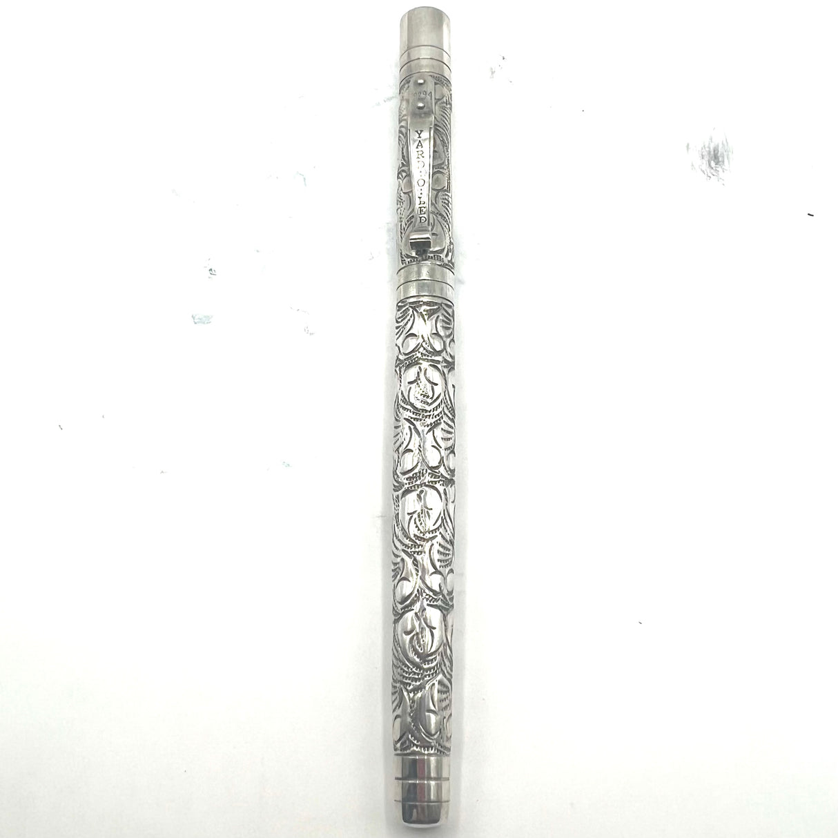 Yard-o-Led Standard Victorian Sterling Silver Fountain Pen   - Broad 18kt Gold Nib
