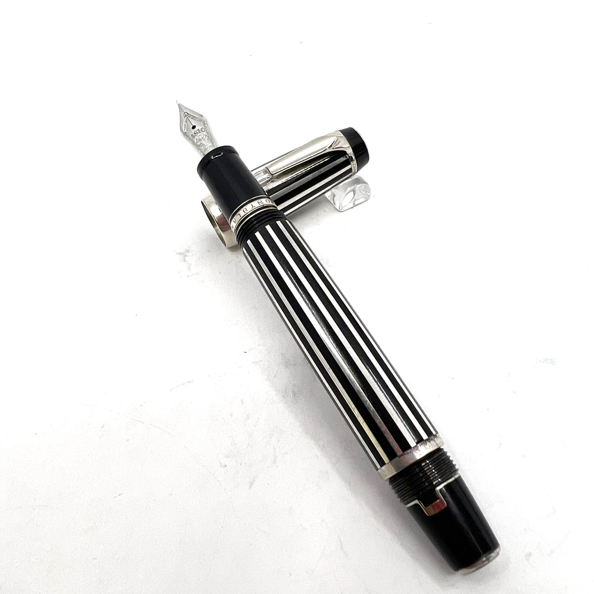 Montblanc Crystal Boheme Fountain Pen - Sterling Silver Stripes