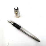Montblanc Meisterstück Solitaire Le Grand TRAVELER Striped Sterling Silver #147SP Fountain Pen