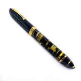 ASC - ARMANDO SIMONI CLUB  Oversized Triangolo Black Lucens Celluloid Limited Edition 3-Sided Fountain Pen - Magic Flex Large #8 Size Medium 14kt Gold Nib