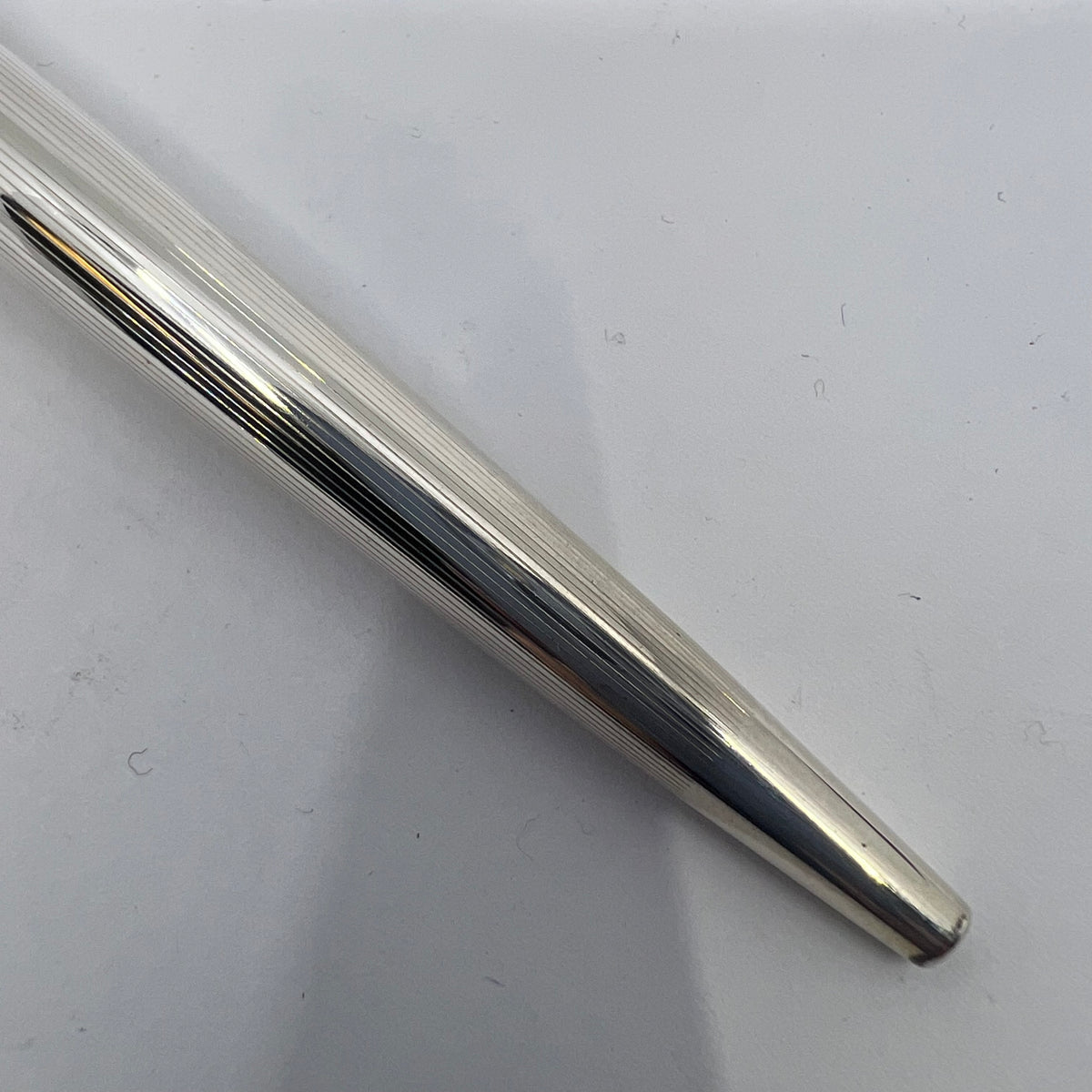 Montegrappa Ballpoint Pen with Dark Blue Cap & Sterling Silver Barrel and Trim