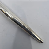 Montegrappa Ballpoint Pen with Dark Blue Cap & Sterling Silver Barrel and Trim