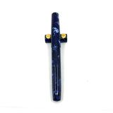 Armando Simoni Club Minimalist La Blue Royale Celluloid Oversized Fountain Pen - Magic Flex Medium #8 Size 14kt Gold Nib