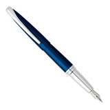 Cross ATX® Translucent Blue Lacquer with Polished Chrome Trim Fountain Pen