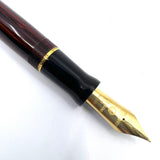 Wahl-Eversharp Decoband Rosewood Ebonite Fountain Pen -  Medium 14kt Gold Nib