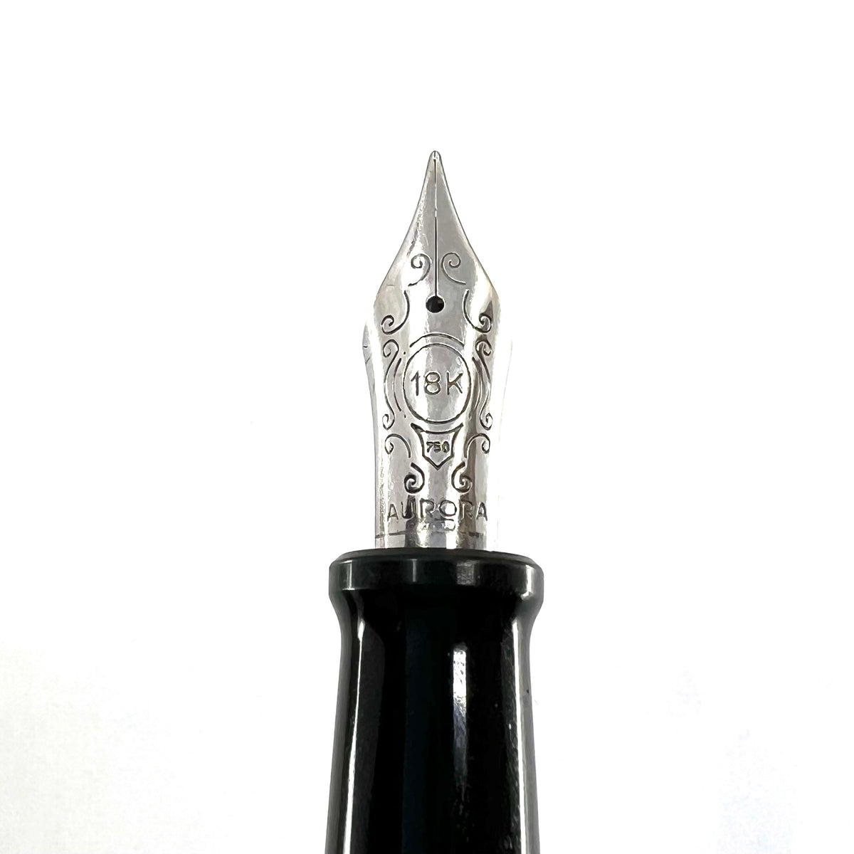 Aurora "Europa" Optima Marbled Charcoal & Gray Limited  Edition Fountain Pen - Fine 18kt Gold Nib