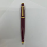 Cartier Diabolo Bordeaux Red  Ballpoint Pen - Gold-Plated Trim - Very Scarce in Bordeaux!