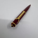 Cartier Diabolo Bordeaux Red  Ballpoint Pen - Gold-Plated Trim - Very Scarce in Bordeaux!