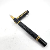 Waterman Man 100 Opera Black Chased  Fountain Pen - Medium 18kt Gold Nib