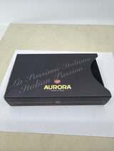 Aurora Burgundy Talentum Chrome Trim Fountain Pen - Fine 14kt Gold Nib - MINT