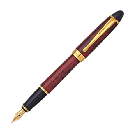 Aurora Ipsilon Deluxe Deluxe Turtle Brown - Fountain Pen w/ 14k Gold Nib