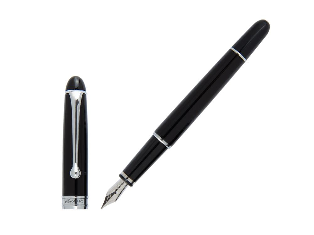 Aurora 88 Black with Nikargenta Trim - Fountain Pen (Small)