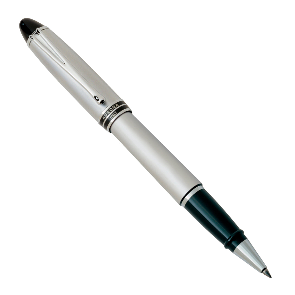 Aurora Ipsilon Metal All Chrome Cap and Barrel Satin Finish Rollerball