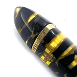 ASC - ARMANDO SIMONI CLUB  Oversized Triangolo Black Lucens Celluloid Limited Edition 3-Sided Fountain Pen - Magic Flex Large #8 Size Medium 14kt Gold Nib