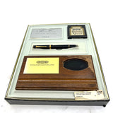 Parker Black Duofold  1888-1988 Centennial Collector Edition - First Year Parker Cap Top Medallion - Medium 18kt Gold Nib