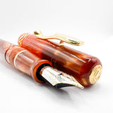 Visconti Marbled Amber Kaleido Fountain Pen - Medium 18kt Gold Nib